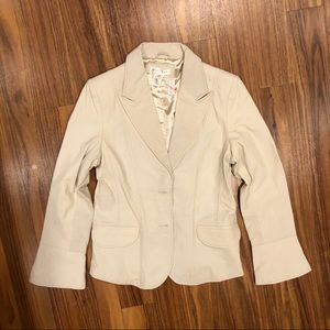 LEATHER White House Black Market Blazer